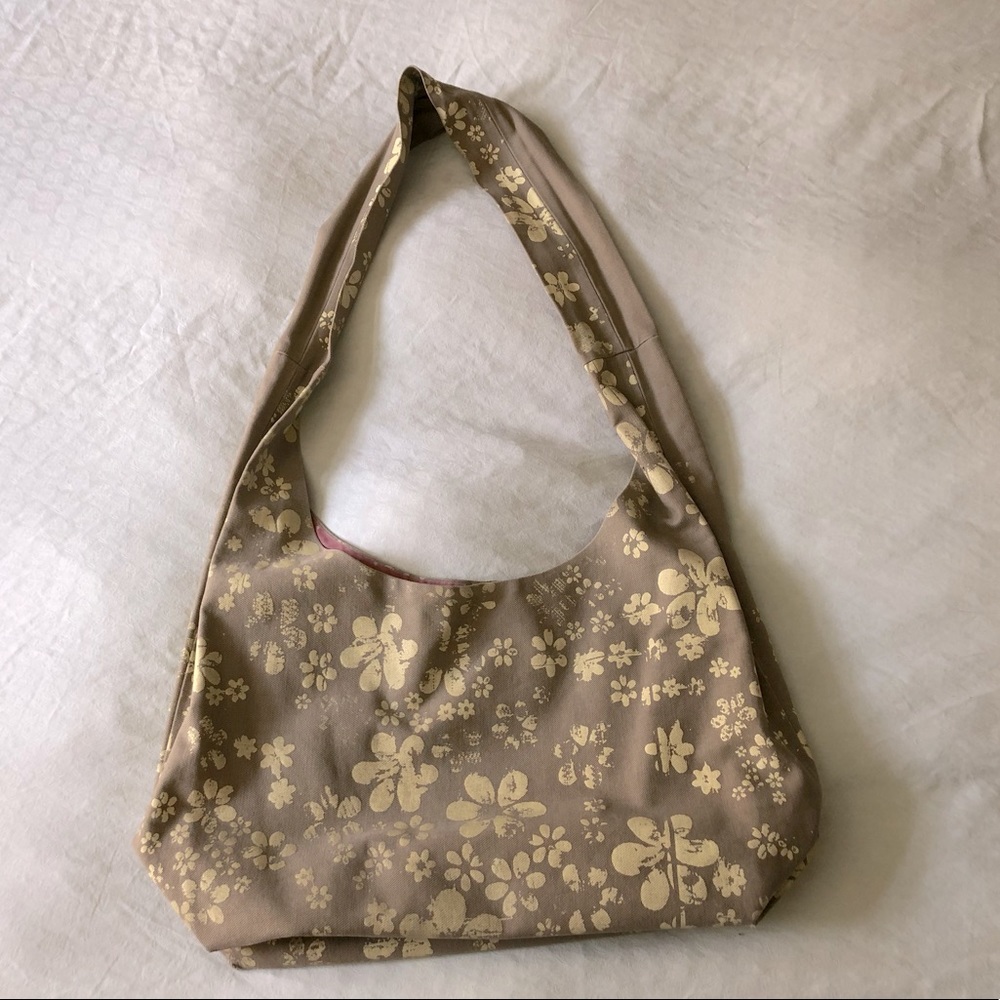 Screen printed cross body bag